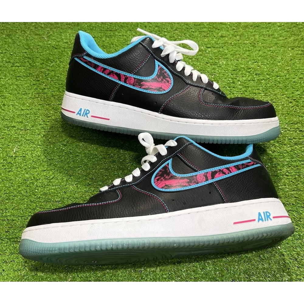 Size 10 Nike Air Force 1 '07 LV8 Black Fury Lightly Used (With Box) DD9183-001